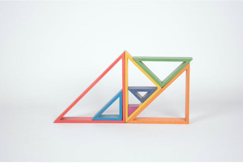 Rainbow Architect Stacking Triangles - Pk7 - Great for Montessori and Nurture Rooms-Building Blocks, Early years Games & Toys, Early Years Maths, Maths, Memory Pattern & Sequencing, Nurture Room, Primary Maths, Shape & Space & Measure, Stacking Toys & Sorting Toys, Stock, TickiT-Learning SPACE