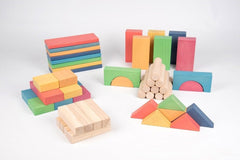 Rainbow Wooden Jumbo Block Set - Pk54-Baby Wooden Toys, Building Blocks, Engineering & Construction, Gifts For 6-12 Months Old, Maths, Nurture Room, Primary Maths, S.T.E.M, Shape & Space & Measure, Stacking Toys & Sorting Toys, Stock, TickiT-Learning SPACE