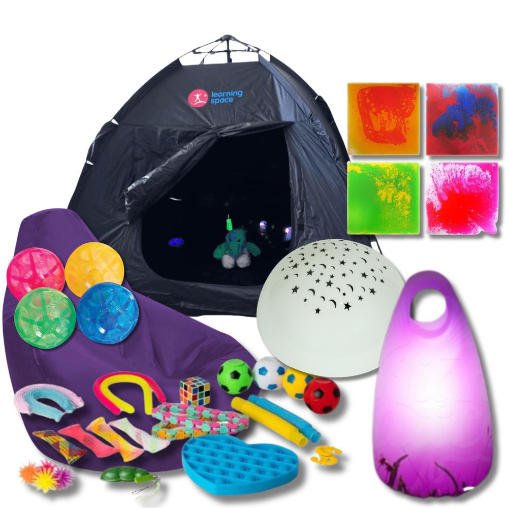 Ready Made Sensory Set With Dark Den-Classroom Packs, Portable Sensory Rooms-Learning SPACE