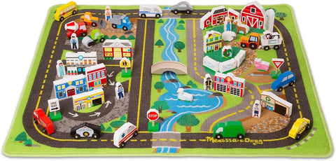 Rug - Deluxe Road Play Set - with 49 extra play pieces-Cars & Transport, Imaginative Play, Mats & Rugs, Rugs, Sensory Flooring, Small World, Stock, Wellbeing Furniture-Learning SPACE