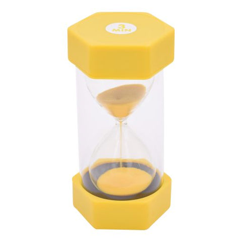 Medium Sand Timer - 3 Minutes (Yellow)-AllSensory, Discontinued, Maths, Primary Maths, PSHE, Sand Timers & Timers, Schedules & Routines, Sensory Seeking, Stock, Time, Visual Sensory Toys-Learning SPACE