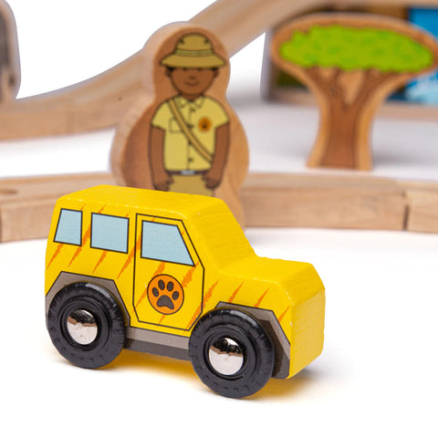 Safari Train Set-Bigjigs Rail, Cars & Transport, Gifts For 3-5 Years Old, Train, Wooden Toys-Learning SPACE