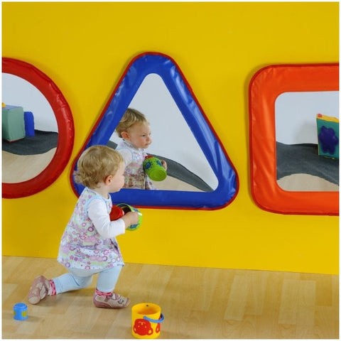 Soft Mirror Shapes (3 Pack)-AllSensory, Baby Sensory Toys, Baby Soft Play and Mirrors, Helps With, Sensory Flooring, Sensory Mirrors, Sensory Seeking, Soft Frame Mirrors, Soft Play Sets, Stock-Learning SPACE