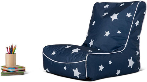 Star Print UV Chair - Bean Bag-AllSensory, Bean Bags, Bean Bags & Cushions, Eden Learning Spaces, Nurture Room, Star & Galaxy Theme Sensory Room, Stock, Teenage & Adult Sensory Gifts, UV Reactive, Wellbeing Furniture-Learning SPACE