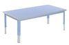 Start Right Height Adjustable Table - Rectangle-Classroom Furniture, Classroom Table, Height Adjustable, Metalliform, Rectangular, Table, Wellbeing Furniture-Soft Blue-Learning SPACE