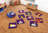 Storytime 32 Interactive Carpet Tiles with holdall-Classroom Packs, Kit For Kids, Mats, Mats & Rugs, Rugs, Sit Mats, Square, Wellbeing Furniture-Learning SPACE