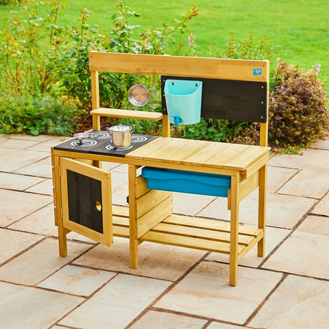 TP Deluxe Wooden Mud Kitchen-Forest School & Outdoor Garden Equipment, Imaginative Play, Kitchens & Shops & School, Messy Play, Mud Kitchen, Outdoor Sand & Water Play, Playground Equipment, Stock, TP Toys-Learning SPACE