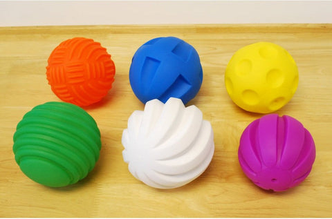 Tactile Balls Pk 6-AllSensory, Baby Sensory Toys, Core Range, Down Syndrome, Sensory & Physio Balls, Sensory Balls, Stock, Tactile Toys & Books, TickiT-Learning SPACE