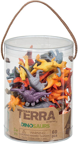 Terra Miniature Dinosaurs in a Tube-Dinosaurs. Castles & Pirates, Games & Toys, Gifts for 5-7 Years Old, Halilit Toys, Imaginative Play, Pocket money, Primary Books & Posters, Primary Games & Toys, Small World, Stock-Learning SPACE