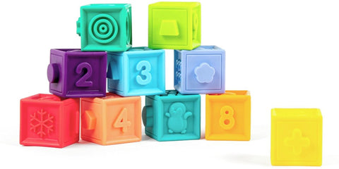 Textured Pop Blocks-Autism, Baby Cause & Effect Toys, Building Blocks, Cause & Effect Toys, Edushape Toys, Farms & Construction, Gifts For 6-12 Months Old, Helps With, Imaginative Play, Neuro Diversity, Oral Motor & Chewing Skills, Stacking Toys & Sorting Toys, Stock, Tactile Toys & Books-Learning SPACE