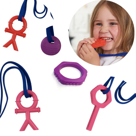 The Chewbuddy™ Mix 6 Packs-Chewing, Oral Motor & Chewing Skills, Sensory Seeking, Teether-Candy (Pink & Purple)-Learning SPACE