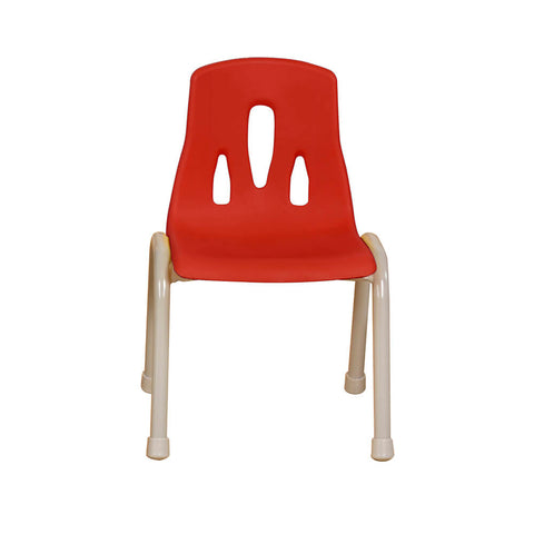 Thrifty Coloured Stackable Chairs for Kids - Set of 4-Classroom Chairs, Furniture, Profile Education, Seating, Wellbeing Furniture-Red-260mm-Learning SPACE