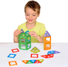 Translucent Magnetic Polydron 64 Piece Set-AllSensory, Early Years Sensory Play, Engineering & Construction, Light Box Accessories, Polydron, S.T.E.M, Visual Sensory Toys-Learning SPACE