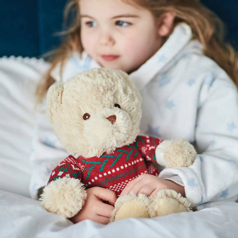 Warmies® Christmas Jumper Bear-AllSensory, Baby Sensory Toys, Calming and Relaxation, Christmas, Comfort Toys, Helps With, Interoception, Seasons, Sensory Processing Disorder, Sensory Seeking, Sensory Smells, Teen Sensory Weighted & Deep Pressure, Warmies, Weighted & Deep Pressure-Learning SPACE