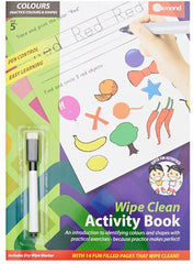 Wipe Clean Activity Book - Colours And Shapes-Calmer Classrooms, Early Years Books & Posters, Helps With, Learn Alphabet & Phonics, Maths, Ormond, Primary Literacy, Primary Maths, Primary Travel Games & Toys, Shape & Space & Measure, Stock-Learning SPACE