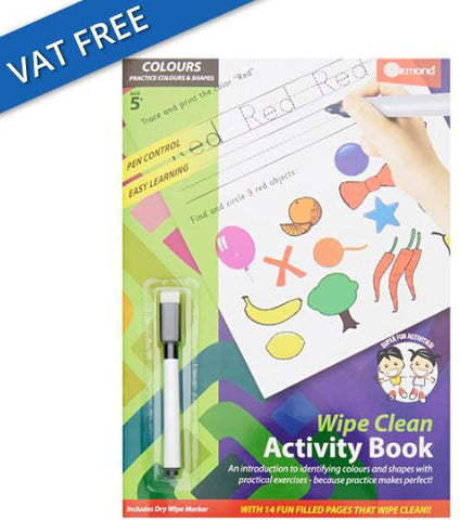 Wipe Clean Activity Book - Colours And Shapes-Calmer Classrooms, Early Years Books & Posters, Helps With, Learn Alphabet & Phonics, Maths, Ormond, Primary Literacy, Primary Maths, Primary Travel Games & Toys, Shape & Space & Measure, Stock-Learning SPACE