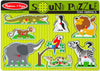 Zoo Animals Sound Puzzle - 8 Pieces-Sound, Sound. Peg & Inset Puzzles, Stock-Learning SPACE