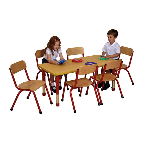 Milan Rectangular Tables - 6 or 8 Seater-Classroom Table, Furniture, Height Adjustable, Profile Education, Rectangular, Table, Wellbeing Furniture-Learning SPACE