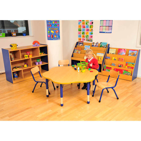 Milan Tiered Bookcases with 3 Coloured Trays-Bookcases, Classroom Displays, Classroom Furniture, Shelves, Storage, Storage Bins & Baskets, Wellbeing Furniture-Learning SPACE