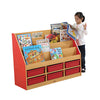 Milan Tiered Bookcases with 6 Coloured Trays-Bookcases, Classroom Displays, Classroom Furniture, Shelves, Storage, Storage Bins & Baskets, Wellbeing Furniture-Learning SPACE