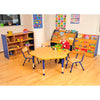 Milan Tiered Bookcases with 6 Coloured Trays-Bookcases, Classroom Displays, Classroom Furniture, Shelves, Storage, Storage Bins & Baskets, Wellbeing Furniture-Learning SPACE