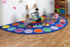 Rainbow™ Semi-Circle Placement 3x1.5m Carpet-Corner & Semi-Circle, Kit For Kids, Mats & Rugs, Multi-Colour, Placement Carpets, Rainbow Theme Sensory Room, Rugs, Wellbeing Furniture-Learning SPACE