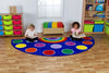 Rainbow™ Semi-Circle Placement 3x1.5m Carpet-Corner & Semi-Circle, Kit For Kids, Mats & Rugs, Multi-Colour, Placement Carpets, Rainbow Theme Sensory Room, Rugs, Wellbeing Furniture-Learning SPACE