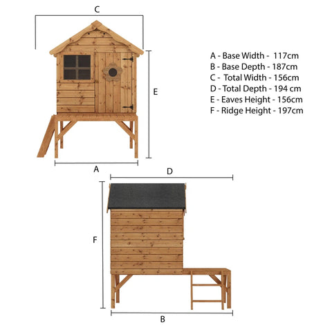 Snug Playhouse - Optional Tower With Slide or Activity Set-Forest School & Outdoor Garden Equipment, Mercia Garden Products, Play Houses, Playground Equipment, Playhouses-Learning SPACE